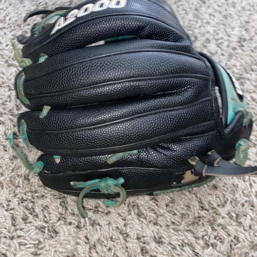 Black High School/College Infield A2000 11.5" Baseball Glove