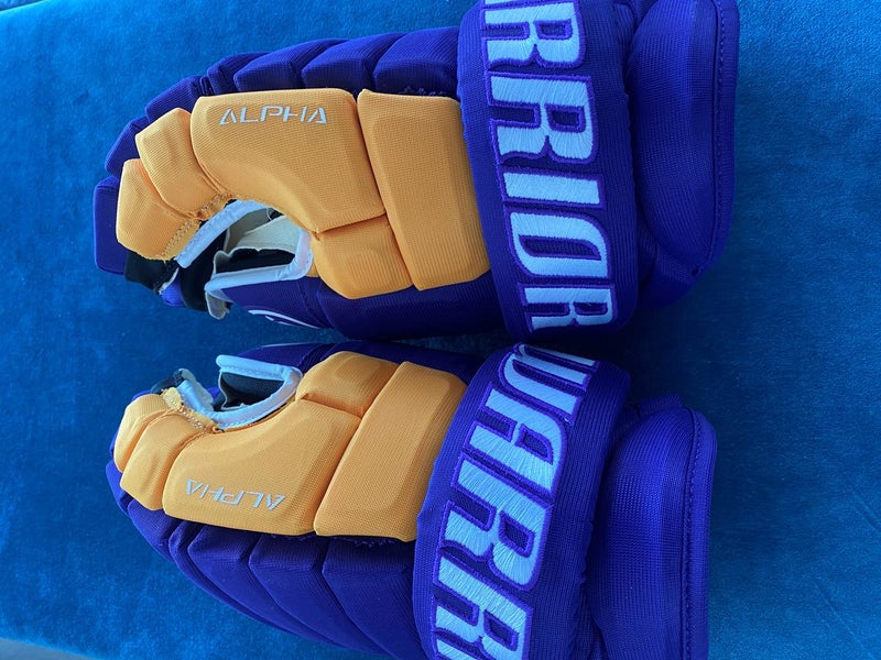 Purple New Senior Warrior Alpha Pro Gloves 14"