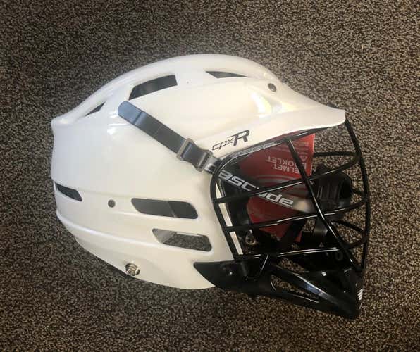 White New Adult Player's Cascade CPX-R Helmet w/ Black Mask