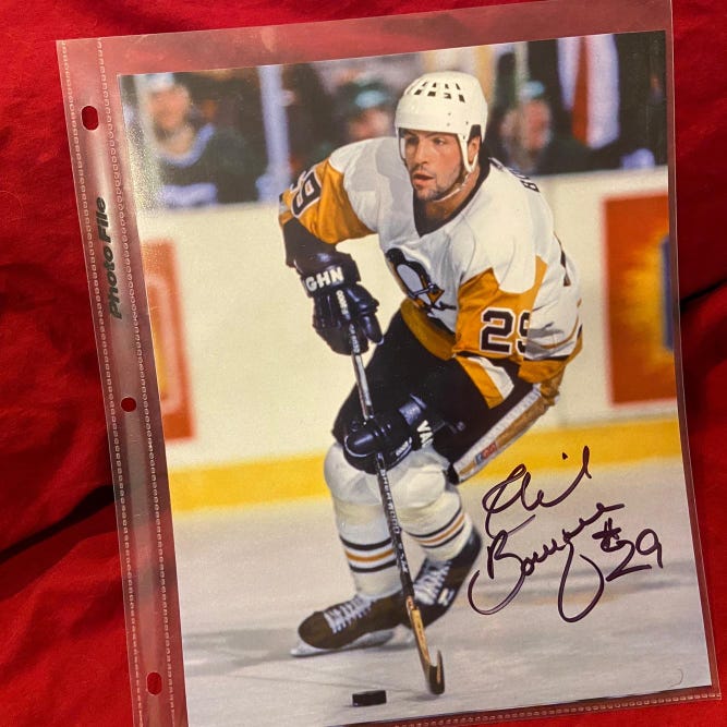 Phil Bourque Signed / Autographed Pittsburgh Penguins 8x10 Photo