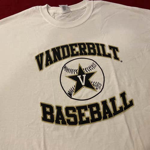 Vanderbilt University Commodores Baseball (Wilson) White Adult XXL T-Shirt