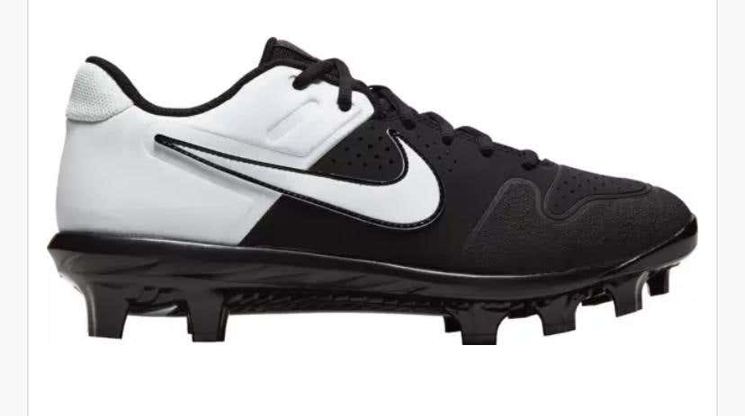 Black New Adult Men's Size 10 (Women's 11) Molded Cleats Nike Low Cut