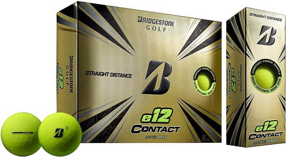 Bridgestone e12 Contact Soft Golf Balls (12pk, MATTE GREEN, 2021) Soft E-12 NEW