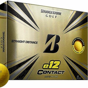 Bridgestone e12 Contact Soft Golf Balls (12pk, MATTE YELLOW, 2021) Soft E-12 NEW