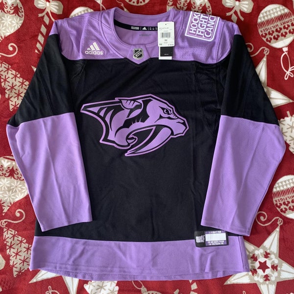 Nashville Predators Jersey Hockey Fights Cancer HFC Adidas Black NWT Size 52