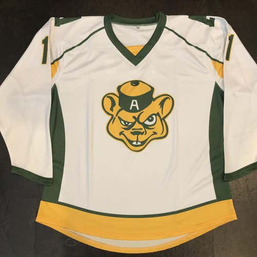 Replica University Of Alberta Golden Bears Derek Ryan Jersey LARGE **DYE SUBLIMATED**