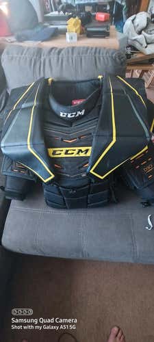 Used Senior Small CCM Premier Pro Chest and Arm Protector Goalie Chest Protector Pro Stock