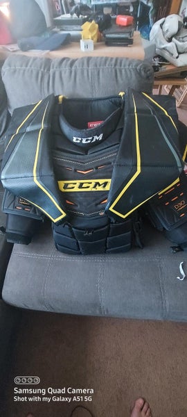 Used Senior Small CCM Premier Pro Chest and Arm Protector Goalie Chest Protector Pro Stock