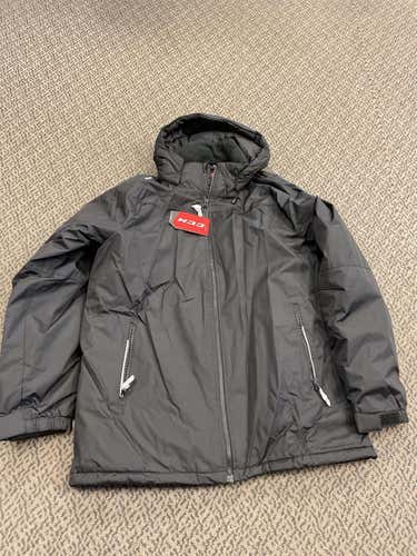 Black Adult Large CCM Winter Heavyweight Jacket
