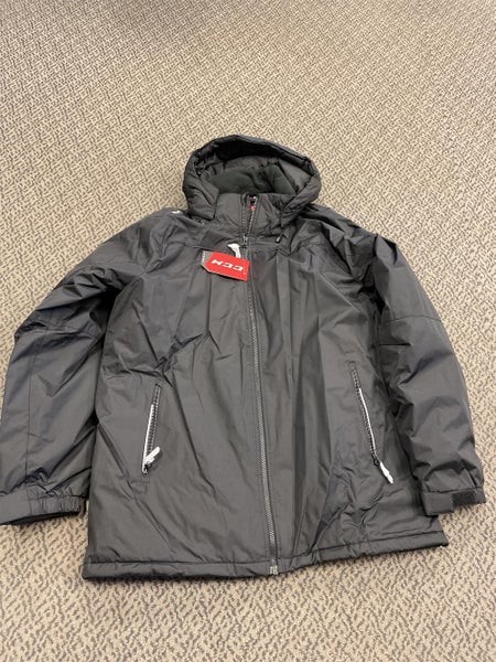 Black Adult Large CCM Winter Heavyweight Jacket
