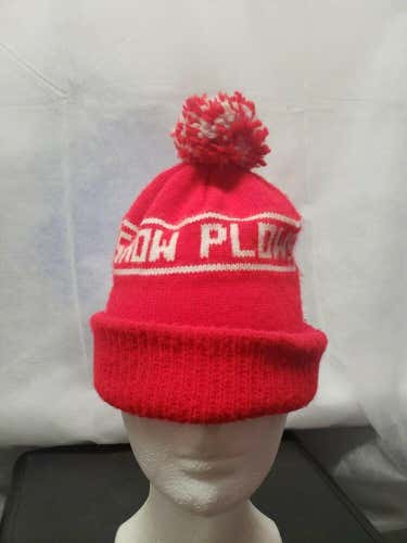 Vintage Western Snow Plows Winter Pom Pom Hat