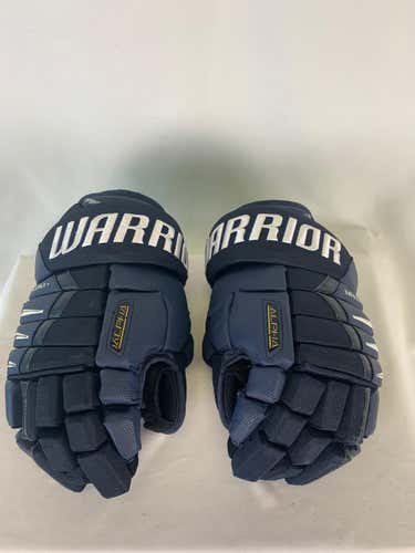 Navy Used Senior Warrior Alpha DX Gloves 13"- Jacksonville Icemen ECHL