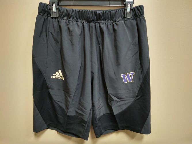 Adidas Washington Huskies Shorts w Pockets Mens Medium Black GL5568