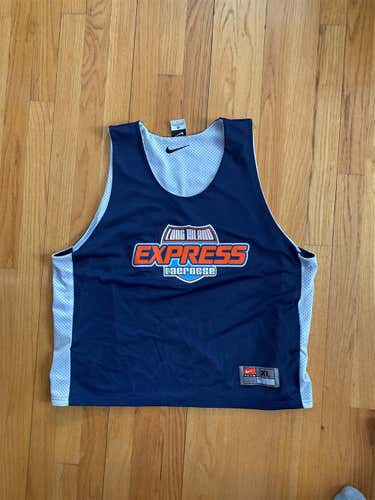 Navy blue/white Long Island express Pinnie
