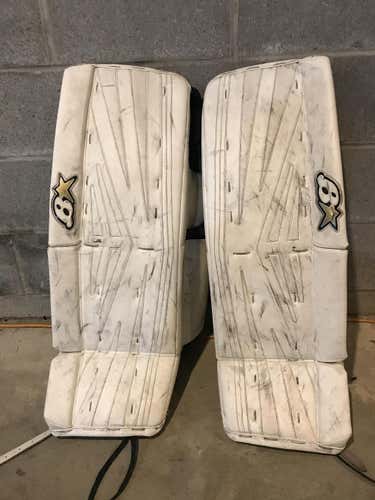 White Used 31" Brian's Subzero 6.0 Goalie Leg Pads