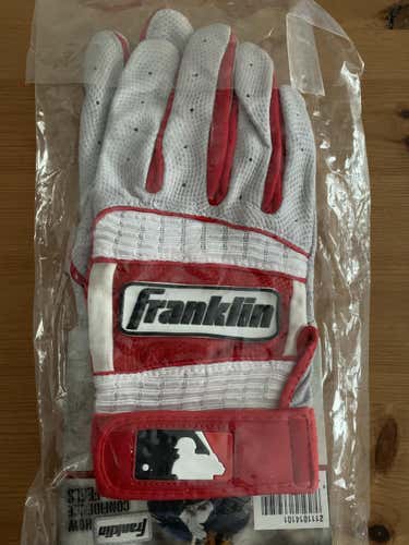 Franklin Neo Classic II Batting Gloves White/RedAdult SM