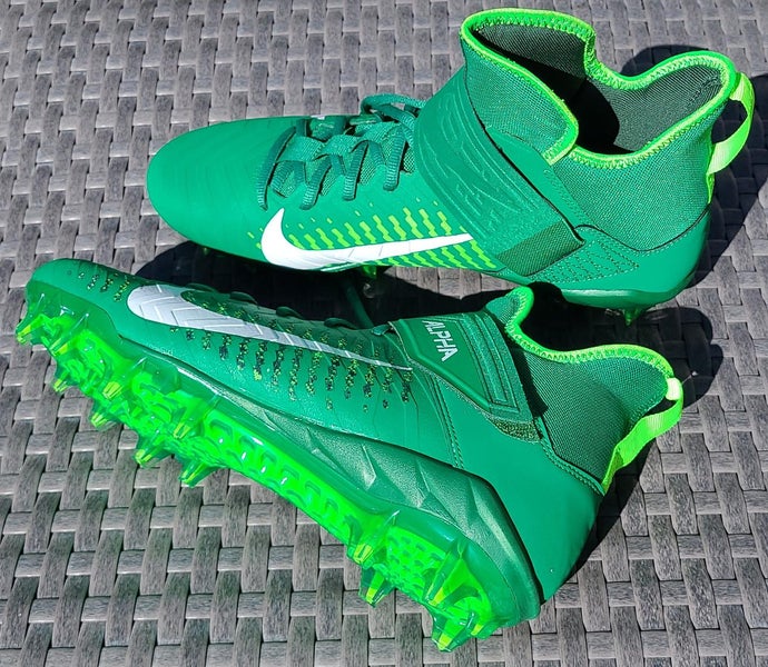 MENS NIKE ALPHA MENACE (US Size 11.5) PRO 2 MID TD FOOTBALL CLEATS MEAN GREEN