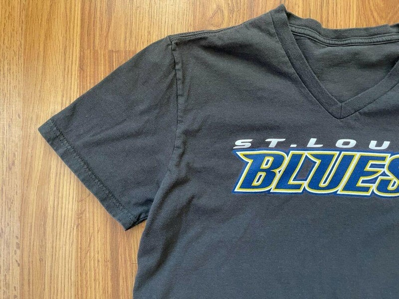 Vintage St Louis Blues NHL Hockey 1/4 Zip Short Sleeve Shirt - Men's Medium  New!