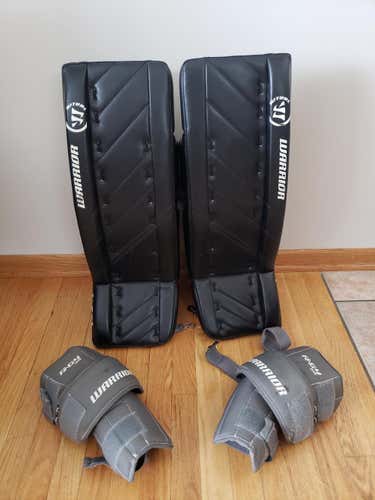 Black Used Intermediate 26+1" Warrior Ritual G4 Goalie Leg Pads