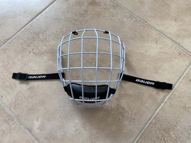Senior Large Bauer Profile II Facemask Full Cage - White