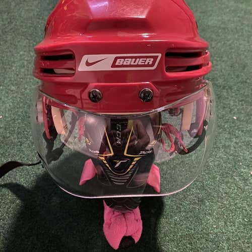 Red Used Medium Bauer 4500 Helmet