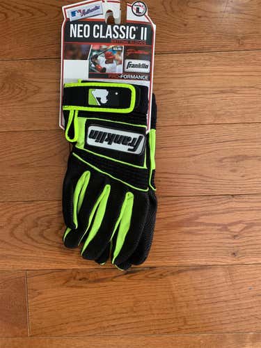 Black New Large Franklin Neo classic 2 Batting Gloves
