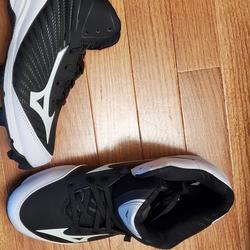 Black New Youth Kid's Size 5.5 (Women's 6.5) Molded Cleats Mizuno