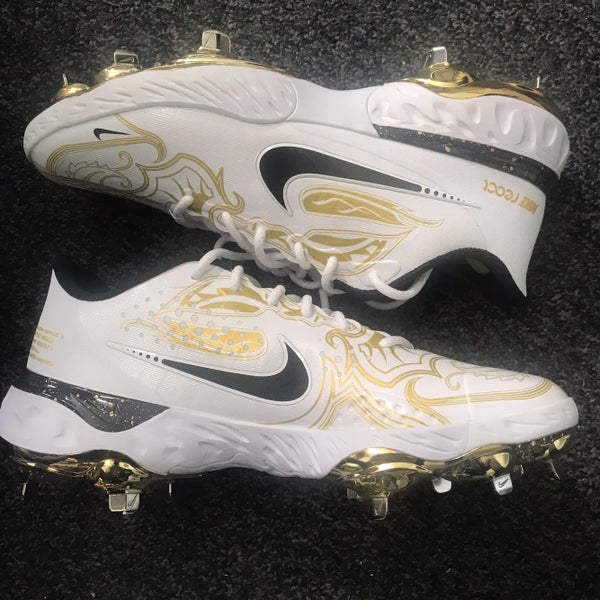 New Size 9.0 Alpha Huarache Elite 3 Low Premium Gold Cleats