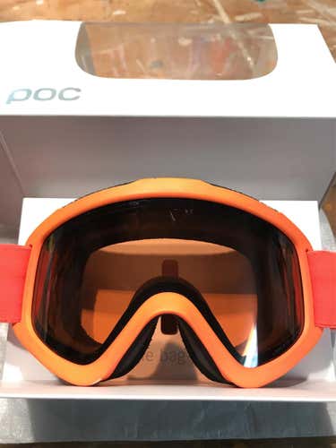 Orange Unisex POC Small Ski Goggles