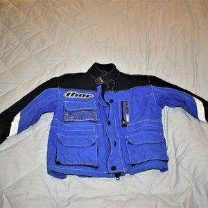 THOR MX Phase Motocross Jacket, Blue, Youth Small