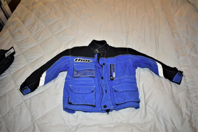 THOR MX Phase Motocross Jacket, Blue, Youth Small