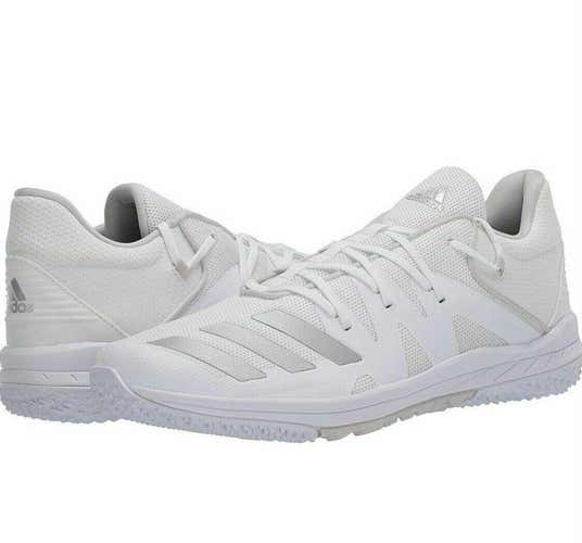 new Adidas Speed Turf Men's Trainers Athletic Baseball Shoes Sz 10 White Silver
