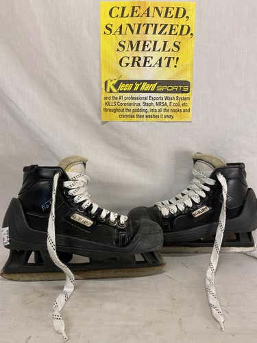 Used Bauer Black Size 4 D Ice Hockey Goalie Skates