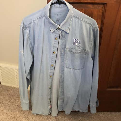 Vintage Kansas City Royals Stitches Button-down Shirt (Size Large)