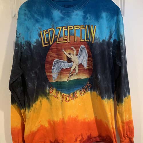 Led Zeppelin US Tour 1975 Tie-Dye Large Long Sleeve