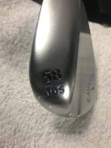 New Men's Callaway Right Hand Jaws MD5 Wedge Stiff Flex 58 Degree Steel Shaft