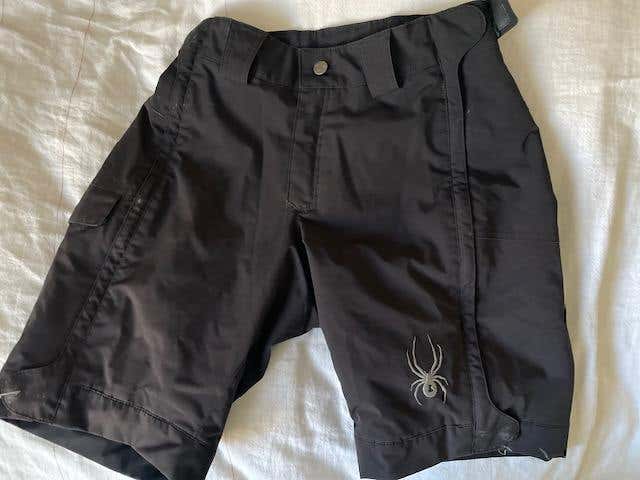 Black Men's Adult Small Spyder training  Shorts