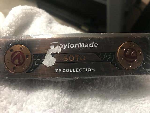 New Men's TaylorMade Right Handed Blade TP Black Copper Soto Putter 34"