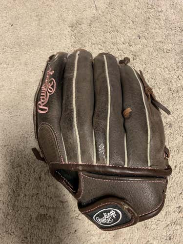 Brown Used Kid Pitch (9YO-13YO) Rawlings Left Hand Throw FP120PC Softball Glove 12"