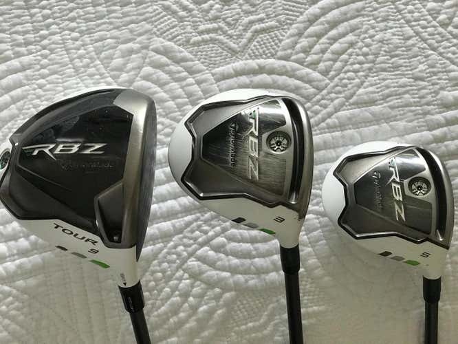 TaylorMade RocketBallz Tour Driver, Fairway Woods #3 and #5 with Headcovers