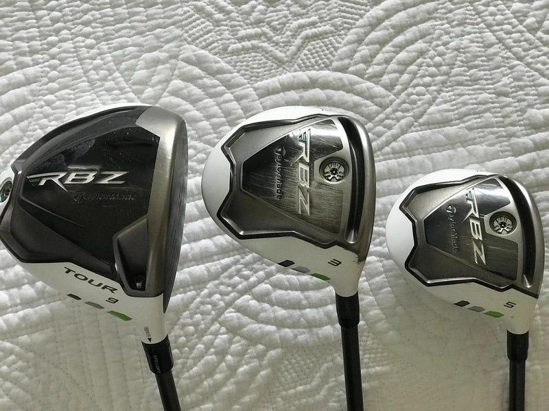 TaylorMade RocketBallz Tour Driver, Fairway Woods #3 and #5 with Headcovers