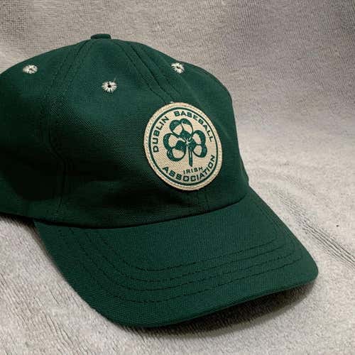 Vintage 1956 Dublin Baseball Irish Association Green Strapback Hat