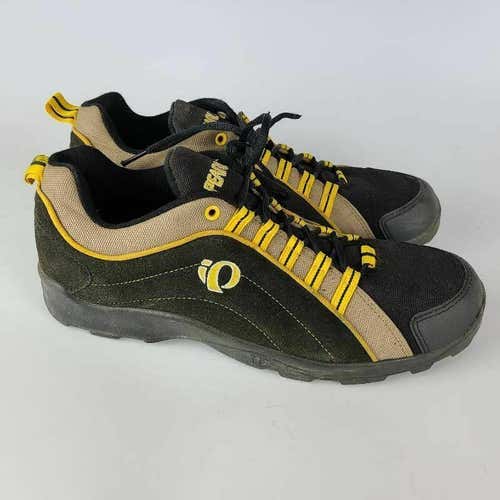 Pearl Izumi Mens Cycling Shoes Black Yellow 5006 Lace Up Low Top Sneakers 11.5 M