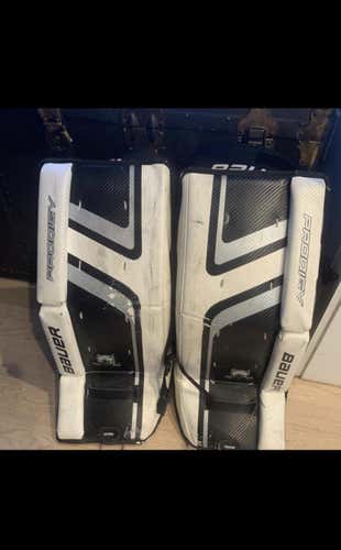 White Youth 24" Bauer Prodigy 3.0 Goalie Leg Pads