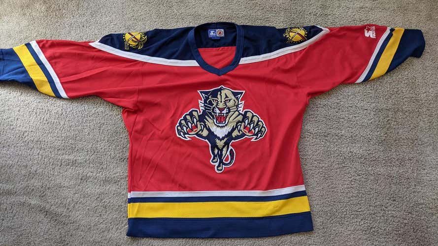 Vintage Florida Panthers Large Red Starter replica jersey