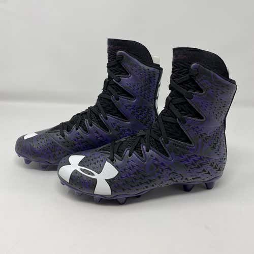 Black/Purple U.A. Highlight Cleats Sz 5.0