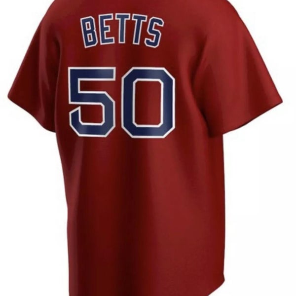 Women's Majestic Boston Red Sox #50 Mookie Betts Authentic Pink