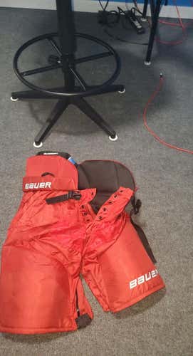 Red Used Senior Medium Bauer Nexus 500 Hockey Pants