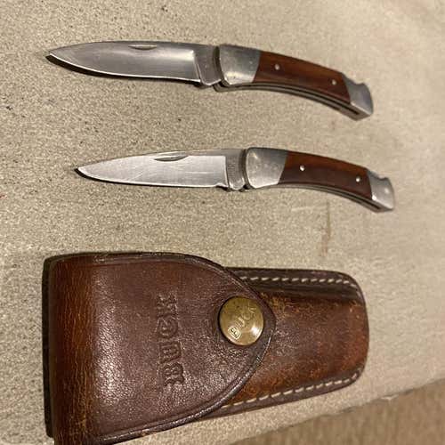 2 Buck Vintage Folding Locking Knives