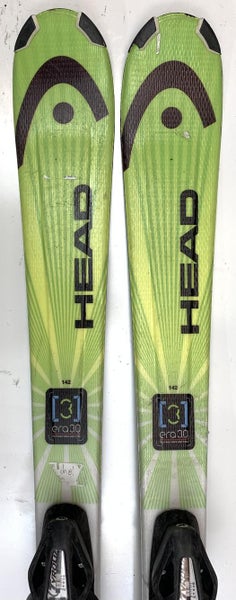 Used Head Rev 75 era 3.0 White All Mountain Skis with Bindings Size 149 (Option 2007098)